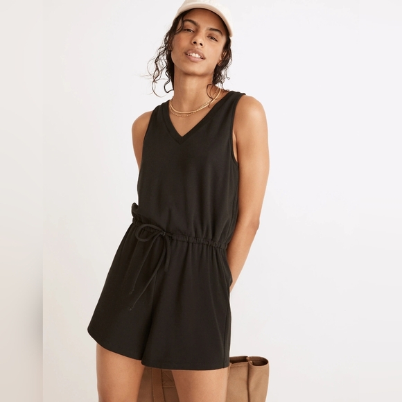 Madewell Pants - MWL Madewell Breeze Drawstring Black Romper